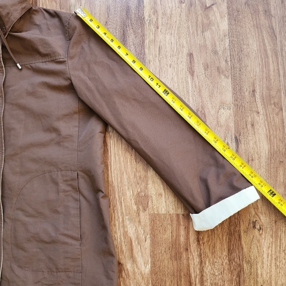 Orvis Trench Coat Rain Jacket Parka Lightweight Brown Womens Size L - Picture 7 of 13